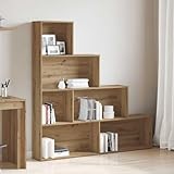 HETFTJN Bücherregal Artisan Eiche 160 cm Hoch Schmal Holzwerkstoff 6...