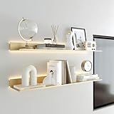 1pcs schwimmende Wandregale mit LED-Licht, Wandmontage...