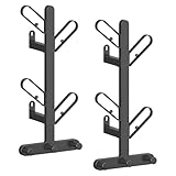 SONGMICS HOME Wandgarderobe 2er Set, pro Regal mit 7 Haken, Garderobe...