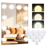 OSDUE 10 LED Spiegelleuchte, Hollywood Schminklicht für Spiegel, 3...