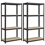 SONGMICS Schwerlastregal, 2er Set, Kellerregal, Lagerregal, 40 x 80 x...
