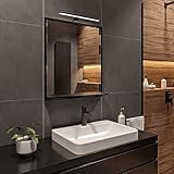 HAJDUK FURNITURE Schwarz Badspiegel mit Beleuchtung 4000 K IP44 H:70 x...