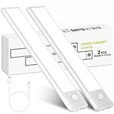 FLOWood Unterbauleuchte Küche 30 Leds, 2 Stück, schrankbeleuchtung,...