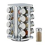 Relaxdays Gewürzkarussell mit 16 Gewürzgläsern auf 4 Ebenen, 360°...
