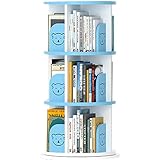 360° Creative Rotating Bookshelf Home Learning Bookshelf Shelf...