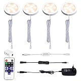 AIBOO LED Schrankleuchten 4er Komplettset, Unterbauleuchten Mit...