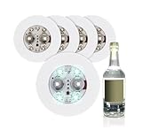 Spetebo Selbstklebendes Flaschenlicht kalt weiß 6 cm - 5er Set - 5...