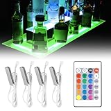 PORFOYO Vitrinenbeleuchtung,4er Set Glasbodenbeleuchtung LEDS mit...