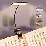 Gritin Leselampe Buch Klemme, USB Wiederaufladbare Buchlampe mit 19...