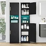 Hzuaneri Badezimmerschrank, Badschrank, Hoher Schrank Mit...