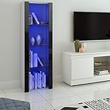 Panana Vitrinenschrank Glasvitrine Vitrine Schrank mit RGB...