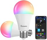 Govee WLAN LED Lampe, dimmbare 9W E27 RGBWW mit Farbwechsel...