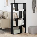 HETFTJN Bücherregal Schwarz Eiche Holzwerkstoff Mattes Finish...