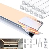 Brillivanture Led Schienen - Led Aluprofil in V - Form, 10 x 2m, passt...