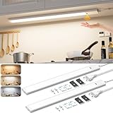 Unterbauleuchte Küche LED Dimmbar, 2 Stück 41CM Unterschrank...
