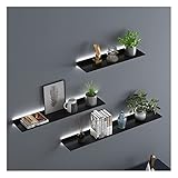 Schweberegale mit LED-Licht zur Wandmontage, Metallregal für Pflanzen...