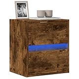 WEMYUFURN TV-Wandschrank mit LED-Beleuchtung Räuchereiche...