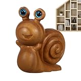 Generisch Snail Decor - 10 cm Holztierfigur, Miniatur...