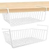 CYEER 2er Set Unterregal Hängekorb Weiß, 33x23x14cm Metall...