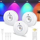 Epochglo Vitrinenbeleuchtung LED Kabellos mit Fernbedienung, RGB...