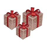 Beleuchtete Weihnachtsboxen – 3 LED-Kisten | Leuchtende...