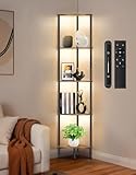 OUTONLIFE LED Stehlampe mit Regal, 3 Farbtemperaturen, Dimmbar mit...