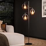 famlights Idris Industrie Stehlampe Wohnzimmer Vintage aus Holz...