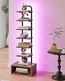 CHOEZON 8-stöckiges Bücherregal, halb offenes Standregal mit...