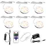 AIBOO Unterbauleuchte Küche LED Mit Fernbedienung,Dimmbar LED...