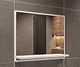 HAJDUK FURNITURE Badspiegel mit Ablage Weiß - H:50 x B: 60 cm -...