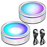 EEEKit 2 Stück Led Licht Sockel, 6 Farben Rund Led Leuchtsockel...