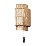 LEDKIA LIGHTING Wandleuchte aus Rattan Kirito Natürlich für...