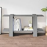 ULUYYUC Bücherregal Grau Sonoma 100x30x51 cm Schmal Holzwerkstoff...