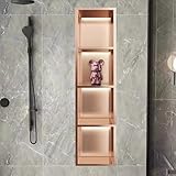 Einbau-LED-Duschnische aus Edelstahl, kein Fliesen erforderlich,...