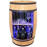 weeco Holzfass bar mit LED RGB Beleuchtung.Weinregal Design Hausbar...