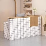 Moderner Empfangstresen mit Stauraum, Salon-Vordertheke mit sanfter...