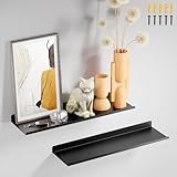 PAVSTINE Wandregal Metall, 2 Stück Schweberegal 40 cm Breit, Regal...