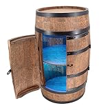 CREATIVE COOPER Weinregal Holz mit Tür mit LED RGB - Alkoholschrank...