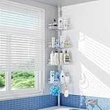 PKBD Teleskop Duschregal Höhe Einstellbar von 58,5 bis 317,5 cm, 4...