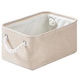 Mangata Faltbarer Aufbewahrungskorb mit Seilgriffen, Stoff...