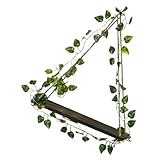 Alipis Hängendes Holzregal Mit LED Beleuchtung Und...