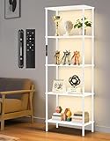 OUTONLIFE LED Bücherregal mit 5 Ebenen und großer, 60 cm breiter...