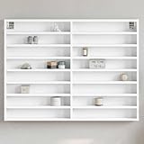 Regalwandregale & Ledges-Vitrinenschrank, weiß, 100 x 8,5 x 75 cm,...