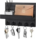 Kldgris Schlüsselbrett mit Ablage, Dekoratives Holz Wandregal,...