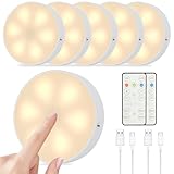 SOAIY 6er-Set LED Unterbauleuchte mit Touchsensor dimmbar...