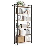 VASAGLE Bücherregal 6 Ebenen, Standregal mit Stahlrahmen,...