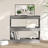 Qnhdfrt Bücherregal Grau Sonoma 80x30x72 cm Standregal aus...