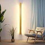 Holz Wandleuchte LED Wandlampe innen Bambus Holz Lange Wandlampe...