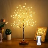 Kinamy Led Baum Lampe, Lichterkette Baum 108 LED Lichterbaum Innen 8...