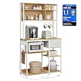 VASAGLE Küchenregal mit Steckdosen, Standregal, 40 x 100 x 180,4 cm,...